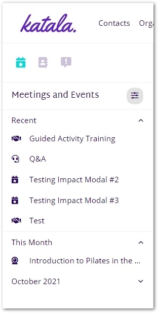 Meeting and Event Feed